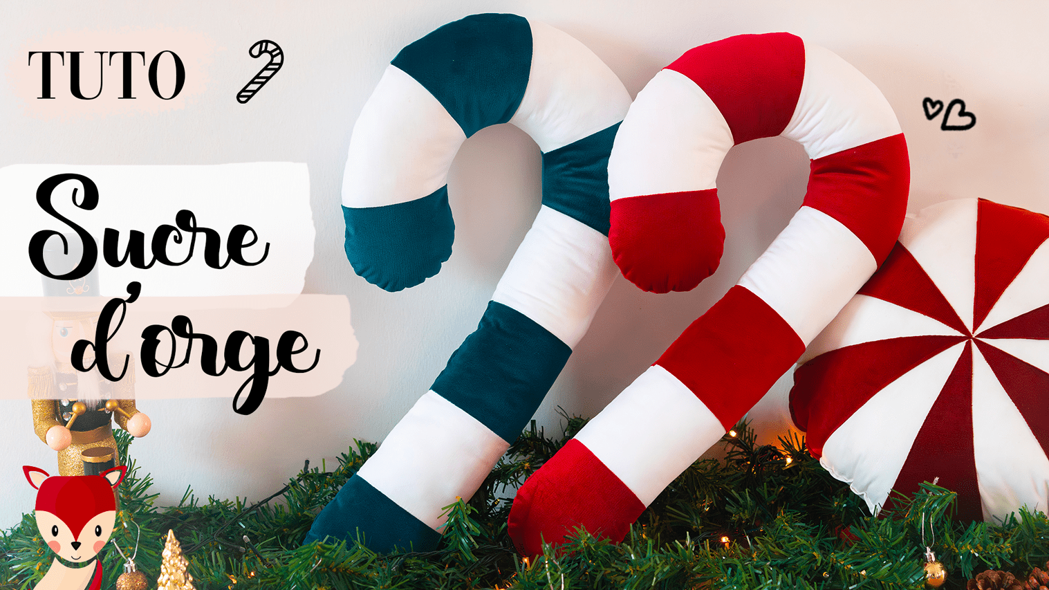 Couture sucre d'orge Renard & caramel diy noël idée couture