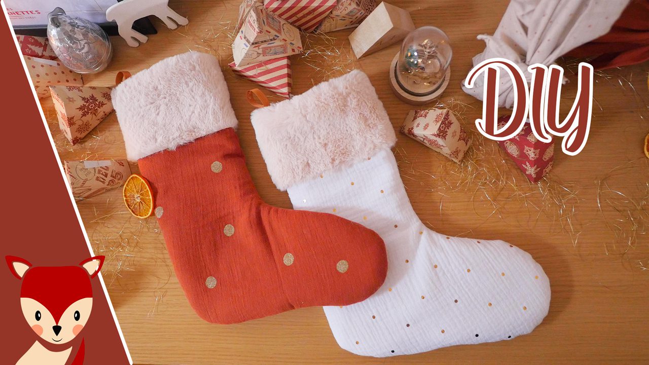 Couture noël bottes de noël Renard & caramel diy noël idée couture